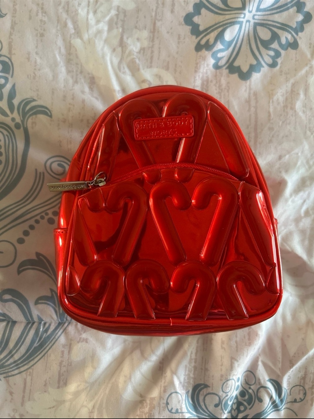Bath & Body Works Shiny Red Candy Cane Mini Backpack